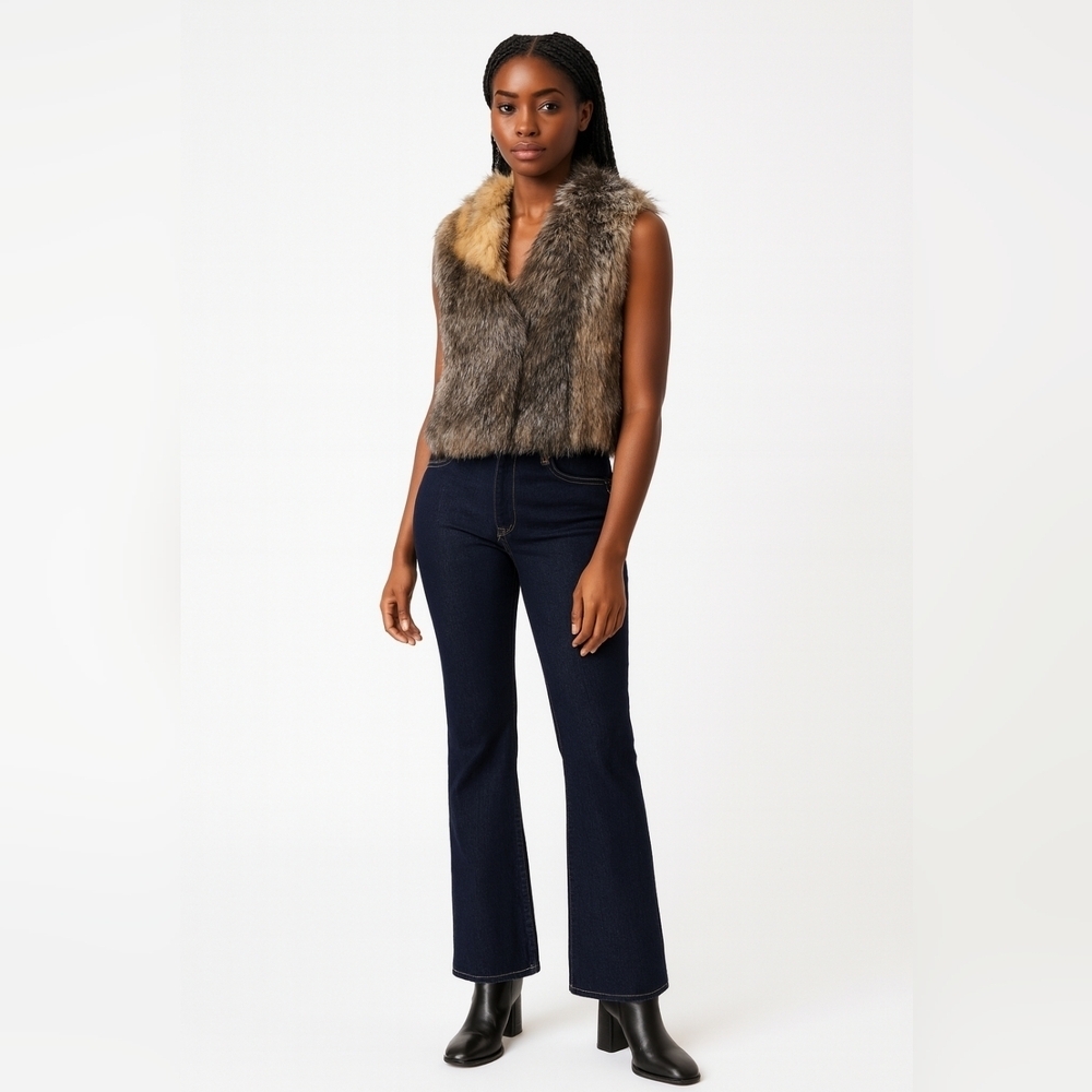 Jack by BB Dakota Faux Fur Fun  Vest S